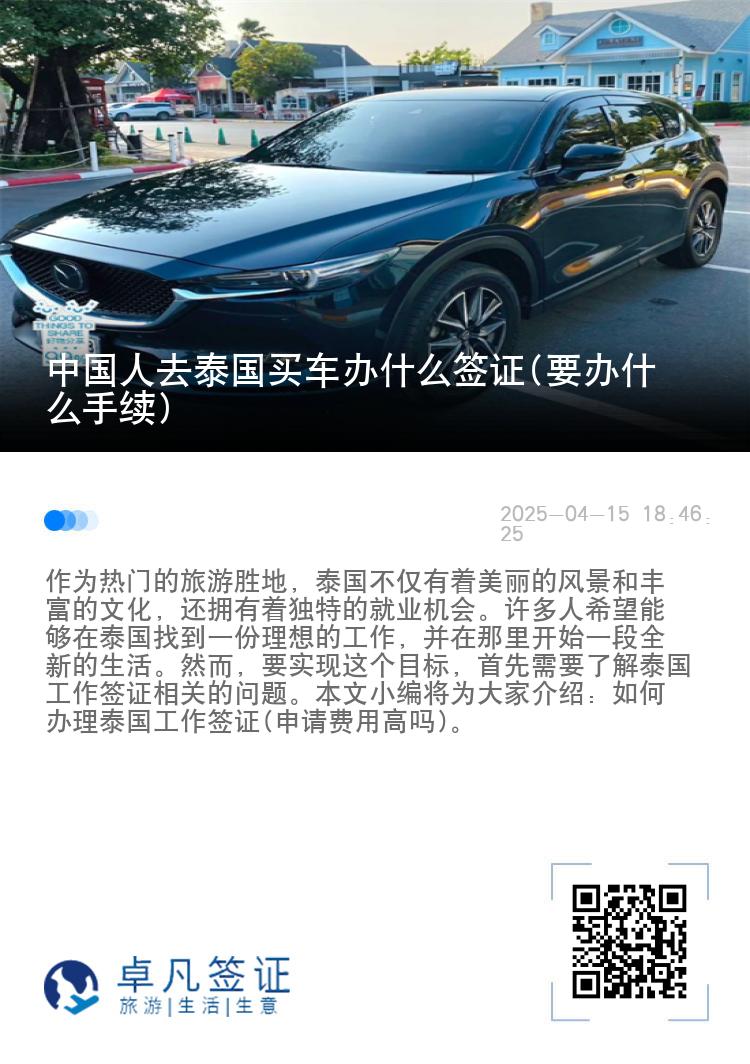 中国人去泰国买车办什么签证(要办什么手续)